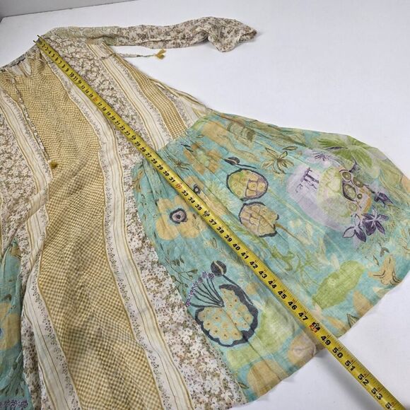 D'ascoli Dress Women Cecile Maxi‎ Floral Tassel Balloon Sleeve Small Bohemian - Picture 16 of 16